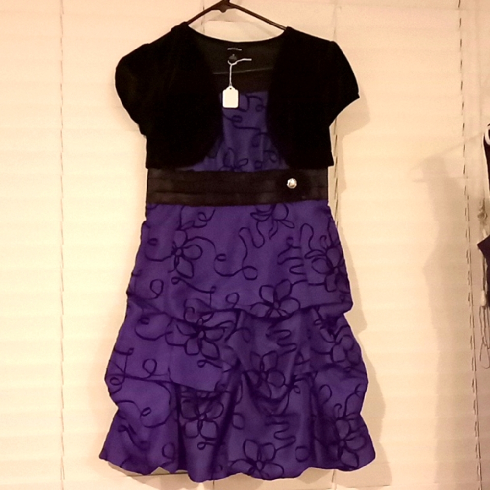 Purple and black dress